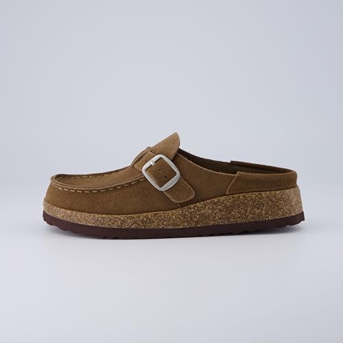 Cushionaire Women's Genuine Leather Cork Footbed Clog +Comfort