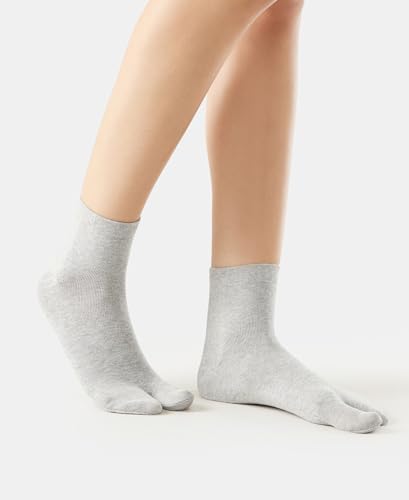 Jockey Women's Ankle Length Toe Cotton Socks 7487_Grey Melange_Free Size - Image 3 thumbnail