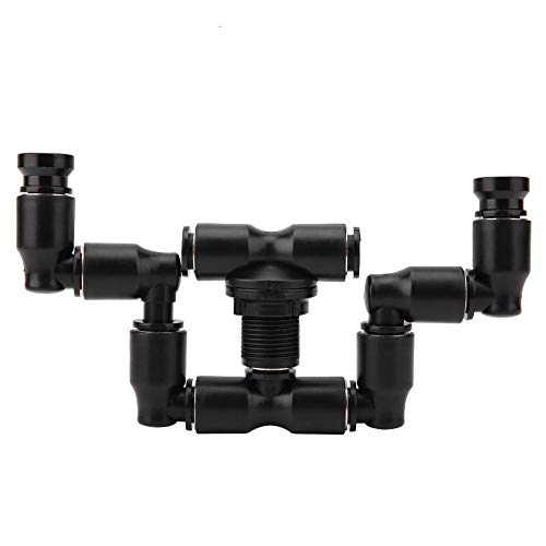 Bewinner Bone design Fogger Mist Sprinkler, 360 Adjustable Nozzles Reptile Mist Sprinkler Aquarium System Connect 1/4'' Tub Pet Cooling System for Rainforest Tank, Black
