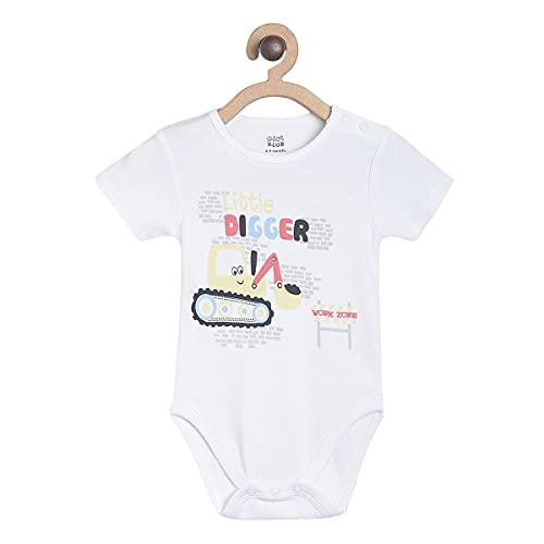 Image of miniklub Infant Boys White & Blue Bodysuit And Pyjamas