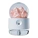 Atlojoys Humidificador de piedra de sal de cristal Luz de noche blanca cálida Humidificador de niebla de 300 ml Humidificador de aceite esencial USB silencioso portátil Humidificador de aire de niebla