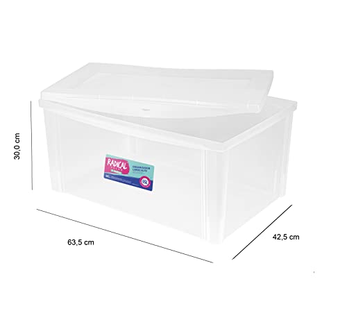 Organizador Plástico Alto Ordene Br Cristal 65L