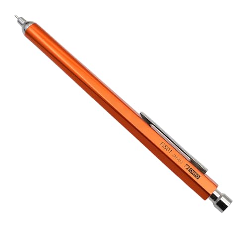 Image of OHTO GS01 Ballpoint Pen 0.7mm Medium Tip Black Ink | Orange Metal Body | Smooth Writing Japanese Pen for Office & Professional Use Made In Japan