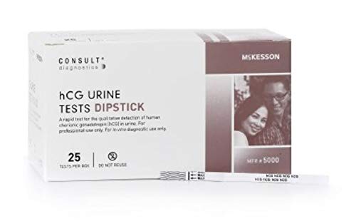 McKesson 5000 Consult hCG Pregnancy Test Urine Sample CLIA Waived Rapid Diagnostic Kit (Pack of 25)