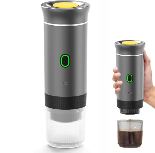 Cafetera portátil 3 en 1 con compatibilidad de café molido, recargable por USB, calentamiento rápido para el hogar, oficina, coche y viajes