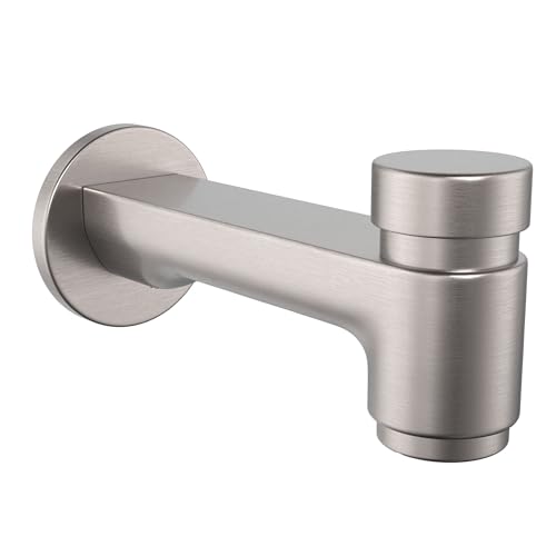 HammerHead Solid Brass Tub Spout with Spring-Loaded Diverter, 6.8' Length, 1/2' FNPT or 3/4' MNPT...