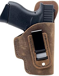 Inside The Waistband Leather Holster - Made in USA Designed for Comfort - Water Buffalo Leather- Great for Concealed Carry (Glock 17)