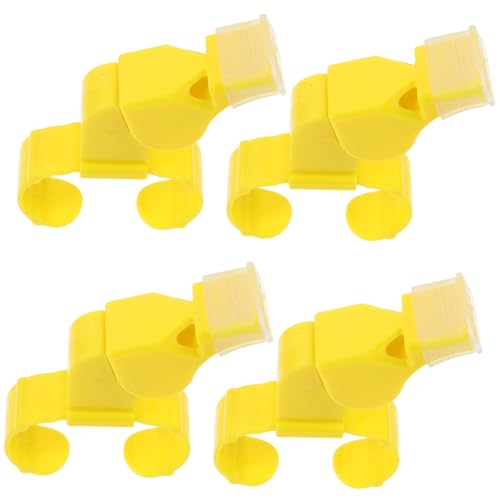 Silbatos deportivos para árbitro 4 pzas portátiles amarillo miniatura 1
