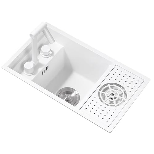 ✔【Utilizzo versatile】Questo lavello in acciaio inossidabile è adatto a cucine, bar, angoli caffè o camper, aggiungendo funzionalità e stile a qualsiasi ambiente.