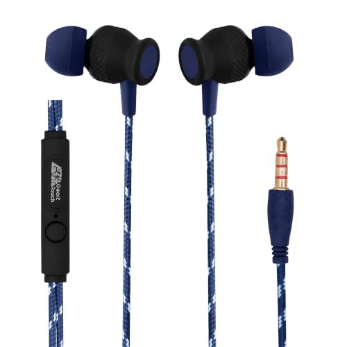 Image of Noise NiO Wired Earphones 3.5mm with HD Mic, Clear Sound, Deep Bass, in-Line Volume Control & Noise Cancellation, Compatible with 3.5mm Audio Jack Mobiles - Blue