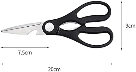 AVFORA Craft Scissors Multi-Purpose Stainless Steel Scissors, Suitable for Kitchen, Cutting Chicken Bones and Other Foods, with Black Handles Scissors