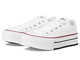 Converse Boy's Chuck Taylor All Star Eva Lift Platform (Little Kid), White/Garnet/Navy 2, 13.5