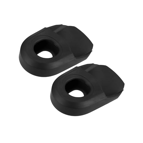 Hihaha 2pcs Soft Plastic Bicycle Cycling Crank Boot Protectors Mountain Bike Gel Sleeve Crank Arm Cover Protection Black Durable Material