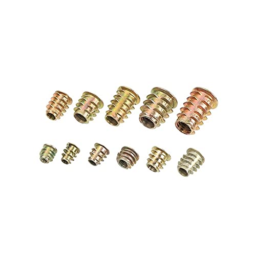 Écrou d'insertion en bois M4 M6 M8 M10 alliage zinc pour assemblage meuble insert bois hexagonal