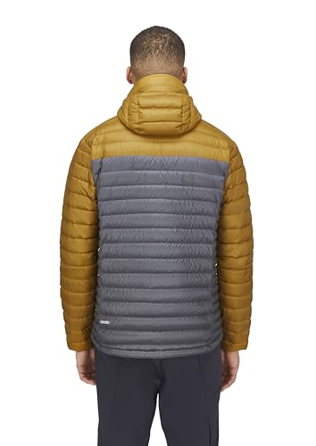 Image of Rab Men's Microlight Alpine 700-Fill Down Hooded Puffer Jacket for Hiking & Skiing