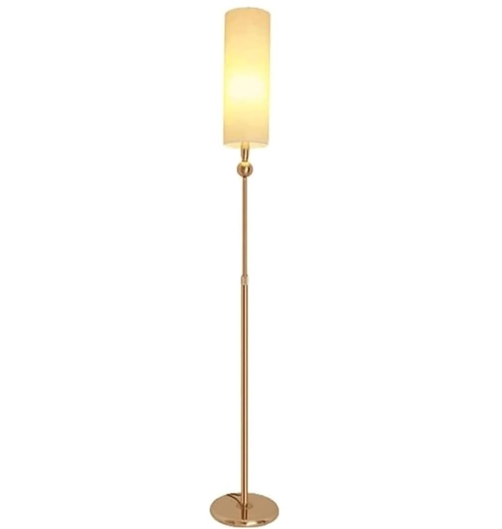 Lampka Do Czytania Prosta Lampa Podłogowa Z Regulacją Wysokości. Lampa Wysokiego Słupa Z Lampą Stojącą Z Abażurem Z Tkaniny PłYnna Jasność