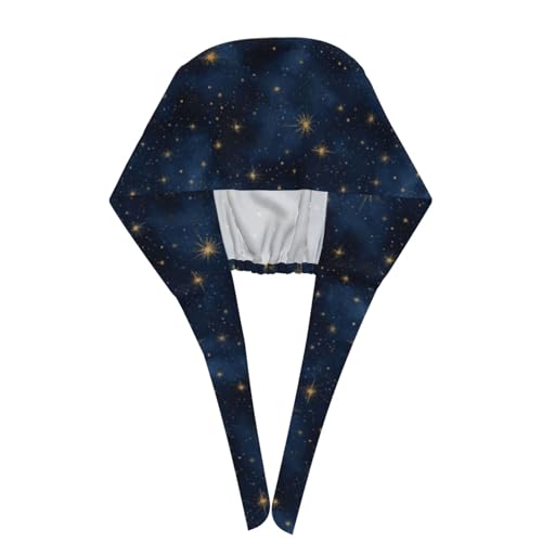 Image of Working Cap Scrub Cap with Sweatband Adjustable Unisex Tie Back Hat for Cleaning Farm Nursing
