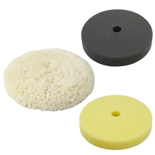 THINNGEN 7 Inch Polishing and Finishing Pad Kit, Compatible with Milwaukee M18 Polisher 2738, Includes Foam & Wool Pads, Replacement for 49-36-2783 2784 2785, Car Boat Buffing Waxing Kit