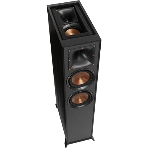 Image of Klipsch R-625FA Powerful Detailed Floorstanding Single Home Speaker Black