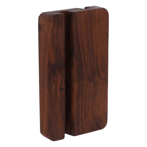 ELAYARD Soporte de Madera para Tarjetas de Visita y Fotos con Doble Ranura Base Compacta Antideslizante para Calendario de Escritorio Organizador Minimalista para Oficina y Eventos