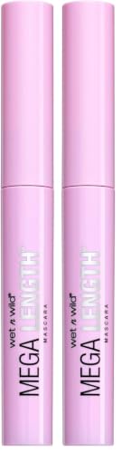 Image of Wet n Wild Mega Length Mascara, Lengthening and Defining Mascara, with Precision Comb Brush and Moisturizing Formula for an Increased Definition and Longer-looking Lashes, Very Black 0.21 Ounce
