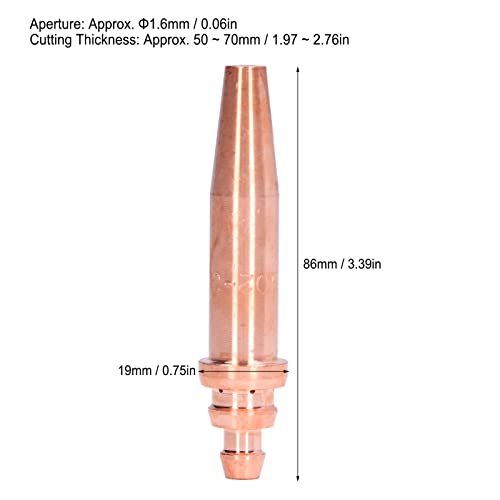 5Psc Acetylene Cutting Torch Tips Heavy Duty Equal Pressure Torch ...