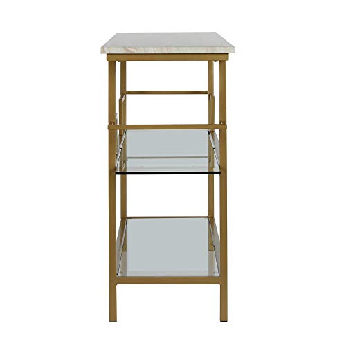 Cosmoliving By Cosmopolitan Cosmoliving Barlow Bar Unit, Soft Brass Table Console #TOP3