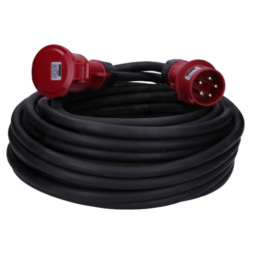 Voxura CEE-Kabel Verlängerungskabel Starkstromkabel 5-polig 400V H07RN-F 5G 6 32/5 32A IP44 Starkstrom 25m