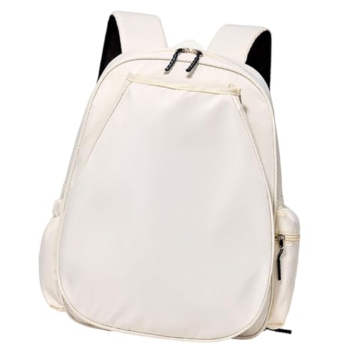 Colaxi Tennis Backpack Rucksack for Women Men Premium Water Resistant Multipurpose Adjustable Strap Portable Sport Bag Badminton Bag, White