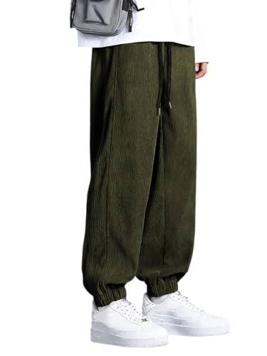 Image of GRECIILOOKS Men's Cotton Cargo Track Pants - Loose Fit Joggers for Men | Korean Style Travel & Lounge Wear with Pockets (Available in Plus Size)
