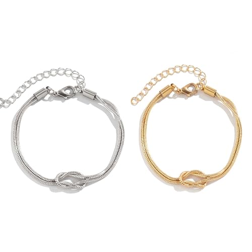 Gold-Bracelets-for-Women-Matching-Bracelets-for-Couples-14K-Gold-Plated-Love-Knot-Bracelet-Dainty-Forever-Infinity-Bracelets-Friendship-Jewelry-Gifts