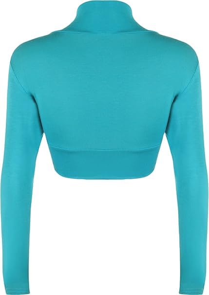 Image of Women's New Long Sleeve Bolero Shrug - Plain Open-Front Bolero Cardigan Top