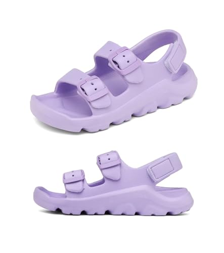 Image of Boys Girls Toddler Little Kid Sandals Buckle Adjustable Water Sandal With Hook Loop Back Strap(Toddler 5-Little Kid 12)