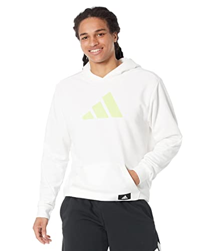 Amazon.com: adidas mens Future Icon Three Bar Hoodie White Medium