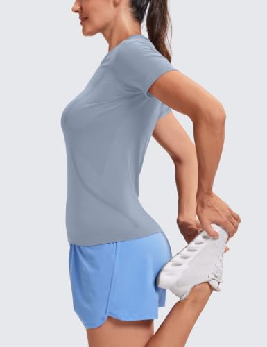 Image of MathCat Seamless Short Sleeve Workout Tops for Women