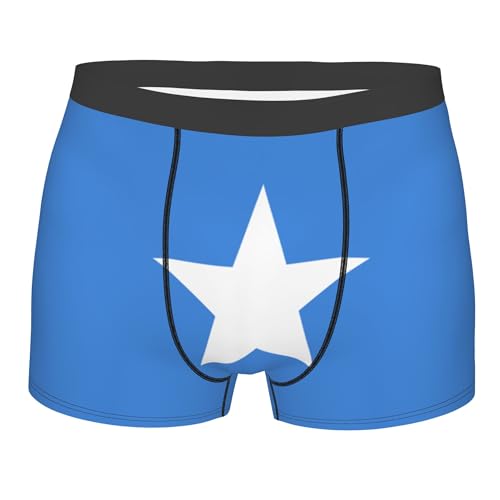 SEVEBJ Calzoncillos tipo bóxer para hombre con la bandera de Somalia con cintura elástica, Como se muestra en la imagen, M