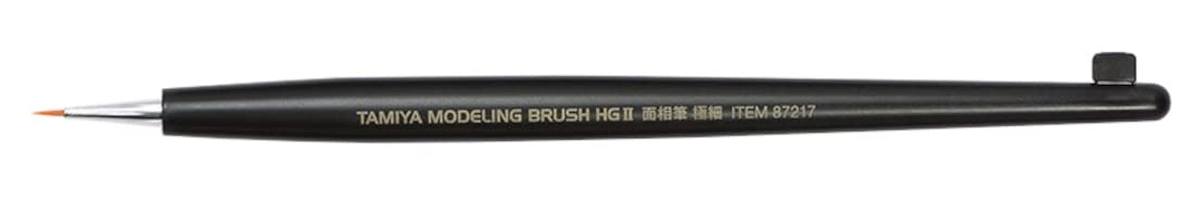 TAMIYA 87217 HG II Point Extra Fine Synthetic Hair Brush, Making, Craft Tools, Model Building Accessories, Black
