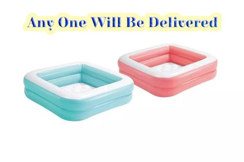 Image of LONGMIRE 3 ft Square Inflatable Pool for Kids - Swimming Bathtub for Toddlers (0-5 Years) | Outdoor Garden Summer Play Pool
