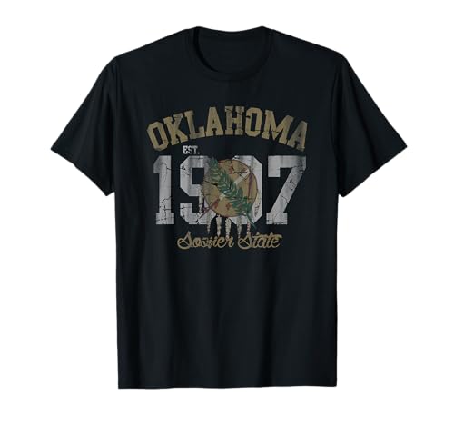 Oklahoma Flag Vintage Fade Men Women T-Shirt