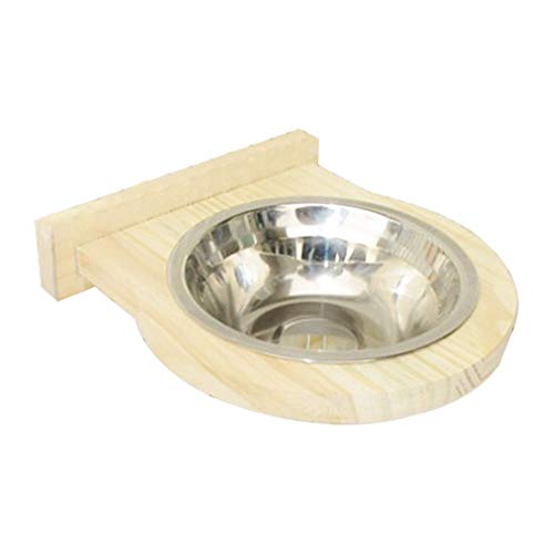 Hamiledyi Bird Food Bowl Stainless Steel-Clamp Holder Cage Bird Feeder Dish for Cockatiel