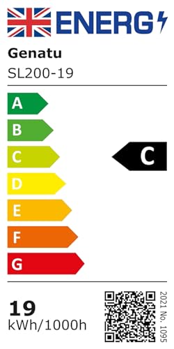 Genatu Deckenleuchte, Badezimmer Lampe Decke wasserdicht IP65, 19W kreisförmige, Badlampe Decke, entspricht 126W 4000K natürliches Weiß, runder Durchmesser 20 cm moderne LED-Deckenleuchte für Toilette