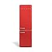 CREATE /FRIDGE STYLANCE/Réfrigérateur Combi 244L Rouge/Design et style rétro Vintage