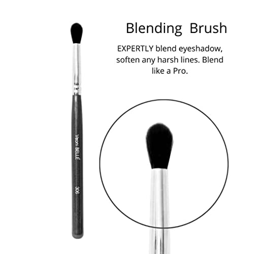Image of Travel Brush with Foundation Veoni belle Brush, Powder Brush, Eyeshadow Blending Brush & Flat Brush | Soft Bristles Makeup Brushes Set for Women (Tapered Brush)