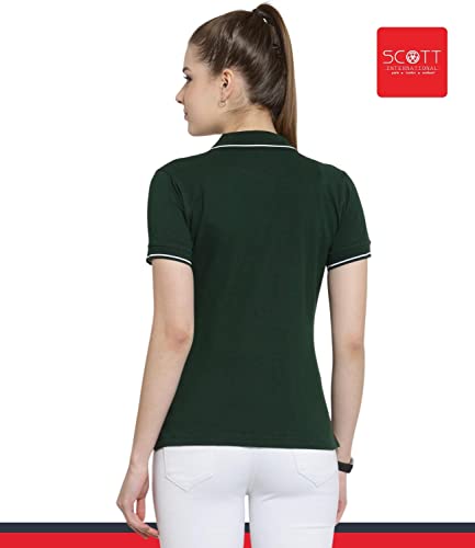 Image of Scott International Women's 100% Pure Organic Cotton Polo Regular Fit T-Shirt