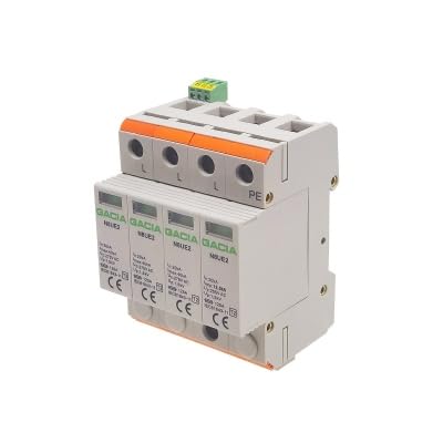 GACIA Überspannungsschutzgerät Typ 1+2 40kA 275V – Überspannungsschutz 4P – für dreiphasiges Netzwerk – DIN Schiene 35 mm – Klasse II/C – Norm IEC 61643-11