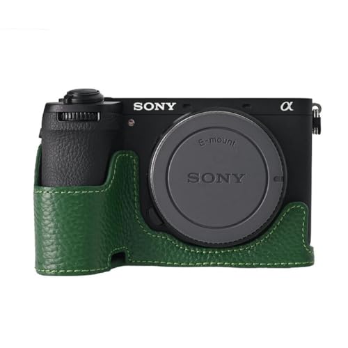 TYUANDOUER A6700 �P�[�X - �e�N�X�`���[�h���H�̖{�v�P�[�X Sony Alpha A6700 �f�W�^���J�����p �J�����t�� - Alpha 6700�p�ی�O���b�v�J�����P�[�X - �O���[��