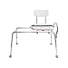 Eagle Health Supplies Sliding Shower Chair Tub Transfer Bench with Swivel Seat, FSA/HSA Eligible, Height Adjustable Shower Benches for Inside Shower, Shower Seat for Elderly and Disabled, 77662
