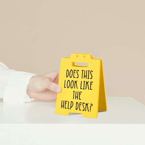 Funny Office Desk Sign – Sarcastic Cubicle Decor for Coworker, Boss, Employee – Gag Gift for Birthday, Christmas, or White Elephant