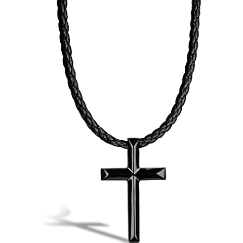 SERASAR Leather Chain Necklace for Men Cover