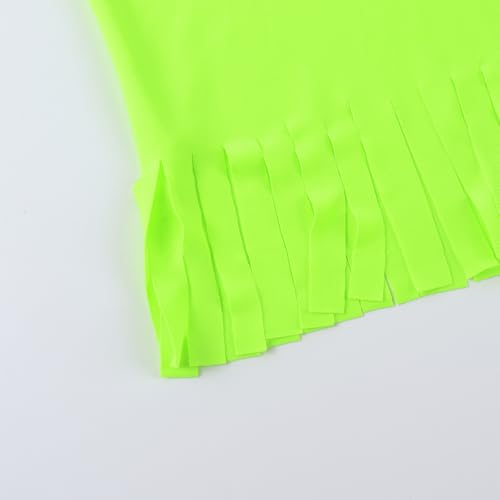 Noomelfish Girls Short Sleeve Fringe T-Shirts Soft Jersey Cotton Tee Tops (3-12 Years)3